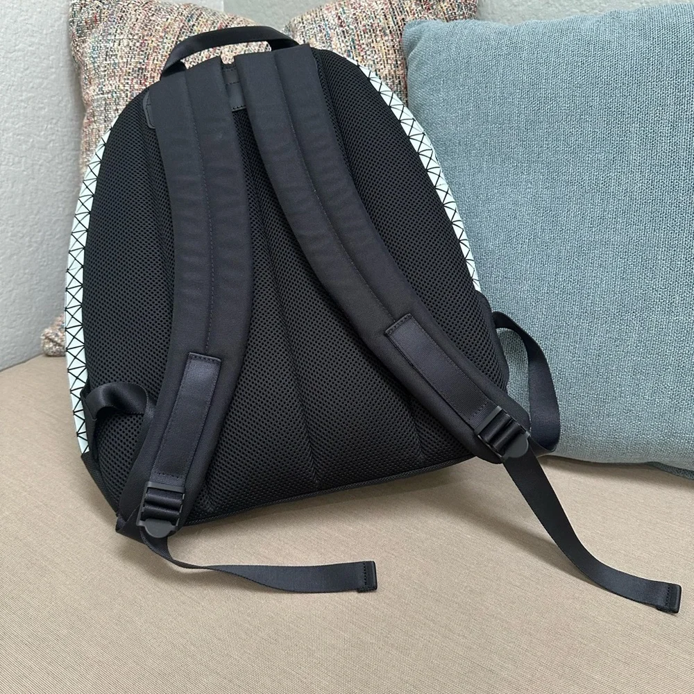 Geometric Patterned Black and White Backpack - Picture 5 of 15